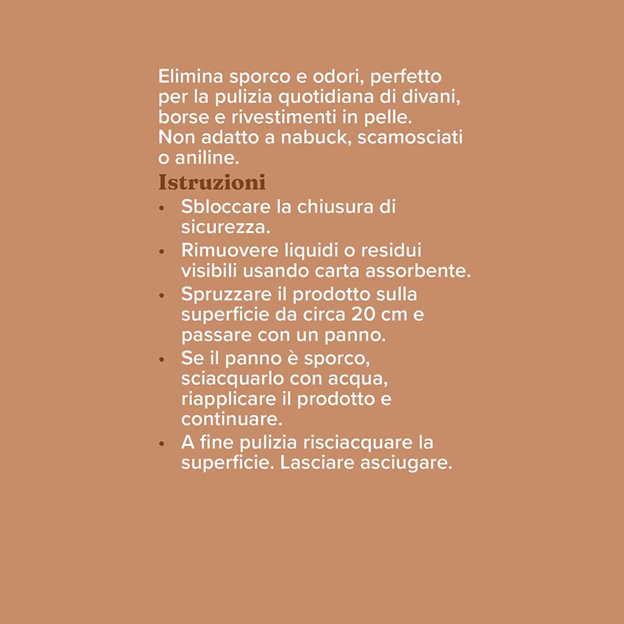 Istruzioni del prodotto Uniters ricarica "Pulisci! Pelle"