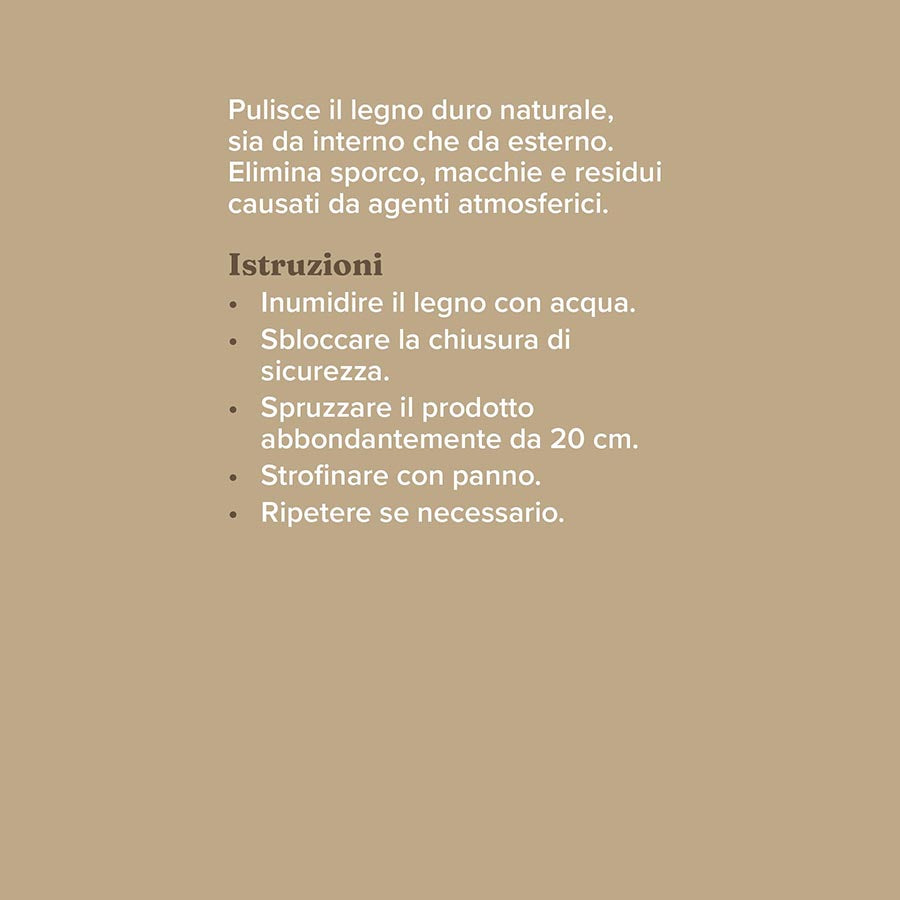 Istruzioni del prodotto Uniters ricarica "Pulisci! Legno & Teak"