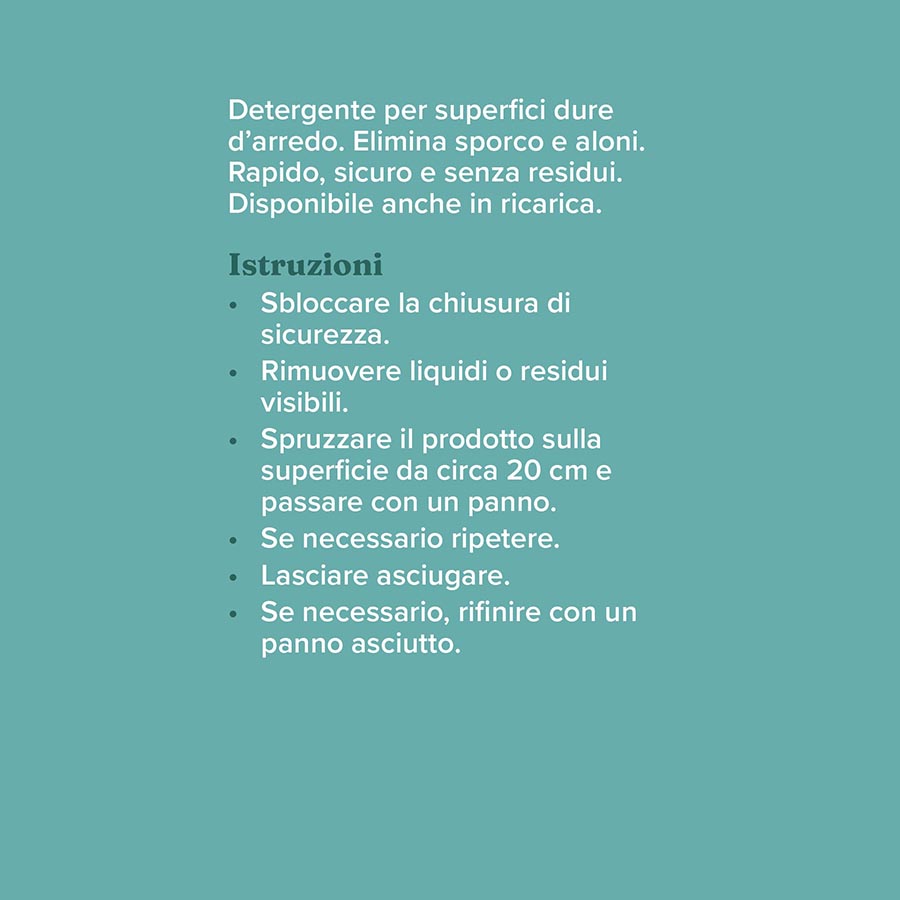 Istruzioni del prodotto Uniters ricarica "Pulisci! Superfici Dure"